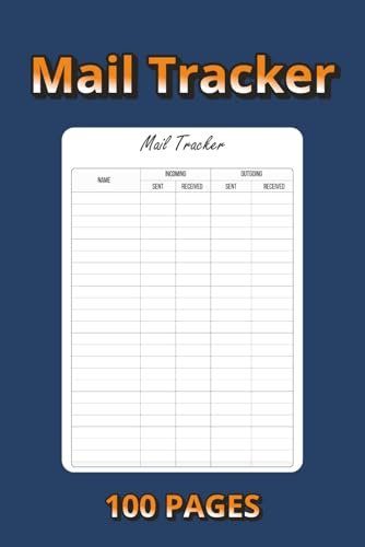 Mail Tracker Log Book: 100 Pages to Record Incoming & Outgoing Mail | 6×9 Inch Organizer for Home, Office & Business Use