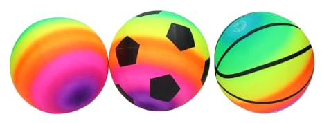 Toi-Toys Regenbogenball Spielzeug 20cm bunter Spielball