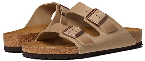 Birkenstock Classic Arizona Leder Unisex-Erwachsene Pantoletten Braun Tabacco Brown EU
