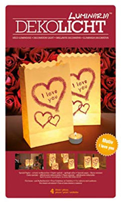 Luminaria Dekolicht-Tüten I love you 4 große Tüten