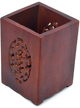 Medifier Pot à crayons en bois pour bureau