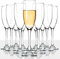 UMI UMIZILI Classic Champagne Flutes, Set of 12, 6 Oz Premium Stemmed Champagne Glasses, Sparkling Wine Glass, Crystal Clear