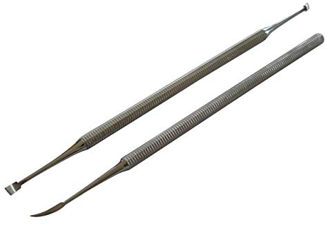 Zahnsteinentferner Set für Hunde und Katzen, 2-teilig in Top-Qualität aus rostfreiem Edelstahl, Zahnreiniger Set mit Zahnstein-Kratzer für zuhause
