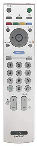 ALLIMITY RM-ED007 Control Remoto Reemplazar por Sony LED LCD Bravia TV KDF-50E2000 KDF-50E2010 KDL-15G2000 KDL-20G2000 KDL-20S2000 KDL-20S2020 KDL-26P2530 KDL-26U2000 KDL-32P2530 KDL-32U2000