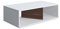 Marca Amazon - Movian Rectangular Mesa de centro Cury, 110 x 55 x 32 cm, blanco y nogal