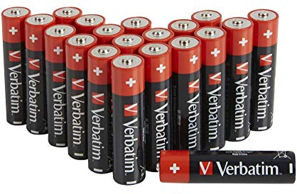 VERBATIM Batterie alcaline AA Premium I 1,5V I Pile stilo AA-LR6 I Pile stilo AA I Pile per lettori MP3, fotocamera, telecomando, rasoio ecc. I Pile alcaline Premium I 20 pezzi