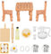 LUFEIS Wichtel Zubehör, Puppenhaus Zubehör, 22 Stück Puppenbesteck Miniatur Eier Milchbrot An Bord Puppenhaus Küche Backset Zubehör Miniatur Möbel Miniatur Tisch Miniatur Nudelholz Set (1)