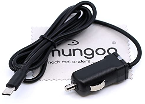 Cordon de Charge Allume-Cigare 2.4A pour Samsung Galaxy Tab Active 4 Pro 5G (T630/T636) Chargeur Voiture Type C 1m avec Chiffon de Nettoyage d'écran mungoo