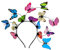 Schmetterling Fascinator Stirnband,Schmetterling Kopfschmuck,Wunderschöne Schmetterling Haarreif für Haarreif Fee Hochzeit Braut Cosplay (Bunte)