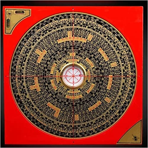 Feng Shui Kompass,Klatsch Kompass, Geomantic 20,3 cm hochpräziser professioneller ternärer Klatschkompass aus reinem Kupfer Wird in blockierter chinesischer Feng Shui Luo Pan getragen