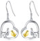 Huhn Ohrringe Sterling Silber Huhn Mutter Kind Herz Tropfen Ohrringe Bauernhof Tier Ohrringe Schmuck Geschenke für Frauen Tochter