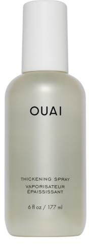 OUAI Hair Thickening Spray - Thickening & Volumizing Spray for Instantly Thicker, Fuller-Looking Hair - Protects, Strengthens & Repairs with Amaranth Peptide & Amino Acids (6 Fl Oz)