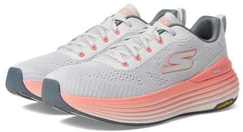 Skechers Baskets montantes à suspension Max Cushioning pour femme, Gris clair/rose, 9.5