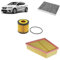 Kit filtri per Seat Ibiza 1.2 benzina 2008-2017 - 3 filtri: abitacolo (JZW819653A), aria (5Z0129620A), olio (03D115466A) - OP