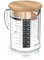 Arendo Glass Measuring jug 350ml 0,35L with Measurements displayed, Transparent Kitchen Measuring jug, Borosilicate Glass jug, Silicone Seal, Transparent Measuring Graduated Glass, Beaker with lid