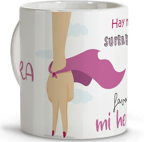 LolaPix Hermana mayor. Taza personalizada. Tazas de cafe. Regalo hermana. Regalos para hermanas. Taza cerámica 330 ml.