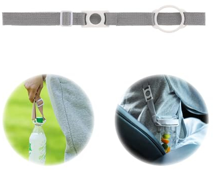 HMLFDC Lanière Bouteille - Boucle Lanière de Bouilloire Ajustable Universel Porte Gobelet Cou Accessoire pour Festival ou Randonnée, Les Adultes et Enfants Sangle Indispensable, 1 Pièce (Gris)