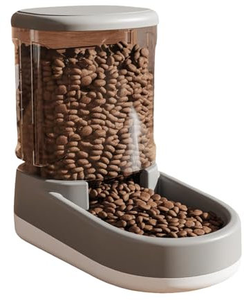 Wilitto Gravity Water Feeder for Dogs Self-refilling Pet Water Dispenser 3.8l Pet Water Dispenser Feeder Automatic Gravity Food Bowl Grey A