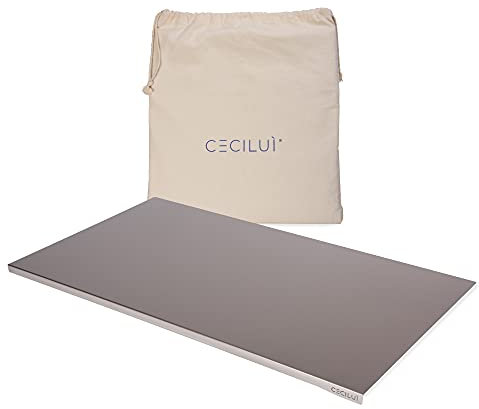 CECILUÌ Spianatoia per Impastare Acciaio Inox 2.0 Sacca di Cotone Tagliere da Cucina Professionale in Varie Dimensioni Made in Italy Pizza Piano Lavoro Accessori Pasticceria (90x50)