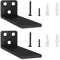 2 Pezzi Supporti per Scaffali, Staffe per Mensole Pesanti, Supporti Mensola Reggi Mensola Porta Mensole da Muroper la Casa, la Cucina e l'ufficio | 10cm, Portata 70 Kg (Nero) 4in