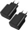 25W Chargeur USB C Rapide 2-Pack USB C Secteur Adaptateur Charge, Secteur USBC pour Samsung S24/S23/ S22 /S21 /S21 Ultra,S20 FE, A16/A15/A14/A54/A53/A34, pour iPhone Huawei Xiaomi