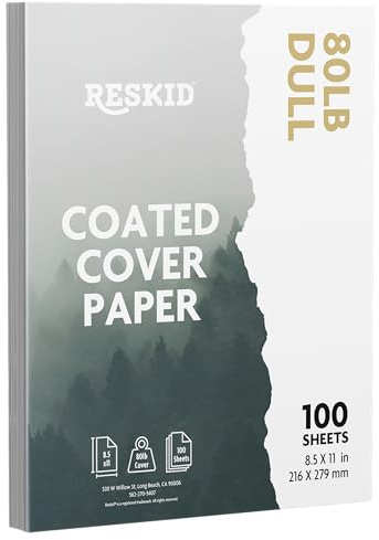 Double-Sided Coated Cover Digital C2S Paper – Perfect for Color Laser Printing, Design Proposals, Flyers, Brochures | Glossy Coated | 100 Sheets (80lb Gloss Cover, 8.5x11)