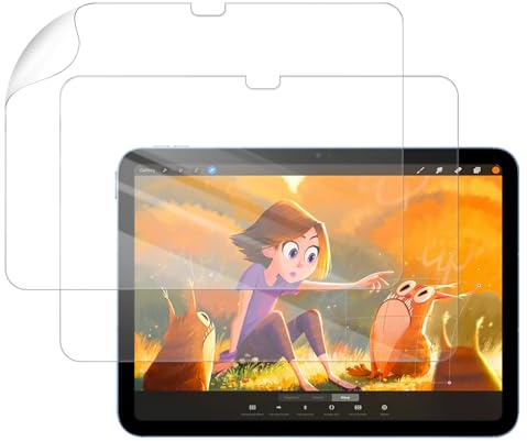 Confezione da 2 pellicole protettive in carta PET opaca per iPad 10a/11a generazione A16 (2022/2025, 10,9/11 pollici), antiriflesso, per disegnare, scrivere, riutilizzabili, anti-impronte, senza bolle