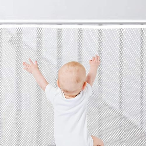 Baby Balkonnetz,Sicherheitsnetz Für Kinder, (3 m x 79 cm)Geländer Sicherheitsnetz,Safety Net Kids,Treppenschutznetz Für Kinder,Treppenschutznetz Baby,Treppe Geländer Zaun Mesh,Treppengeländer Sicherhe