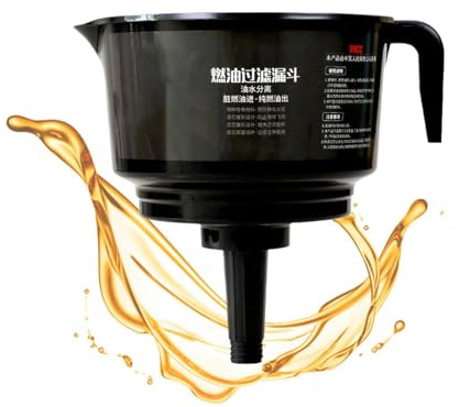 Imbuto Separatore Acqua Olio Portatile - Filtro Carburante Antistatico con Rete 4 Strati e Tubo Telescopico | Purificatore Resistente e Benzina per Auto, Moto, Barca, Trattore e Generatore