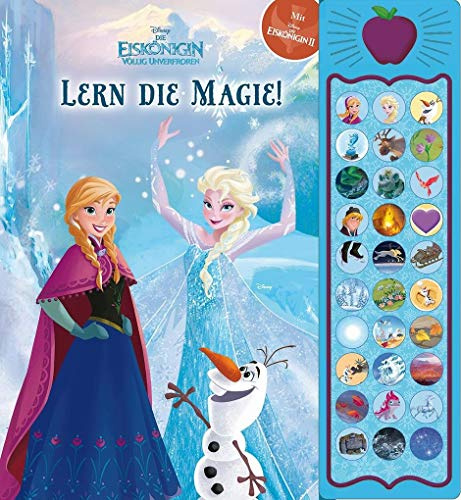 30-Button-Soundbuch - Disney - Die Eiskönigin, Lern die Magie! - interaktives Bilderbuch mit 30 zauberhaften Geräuschen: Interaktives Bilderbuch mit ... Geräuschen. Mit Disney Die Eiskönigin II