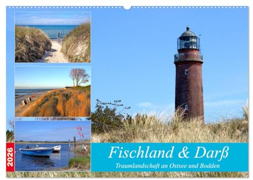 Fischland & Darß Traumlandschaft an Ostsee und Bodden (Wandkalender 2026 DIN A2 quer), CALVENDO Monatskalender: Landschaften wie ein Traum auf Fischland und dem Darß (CALVENDO Orte)