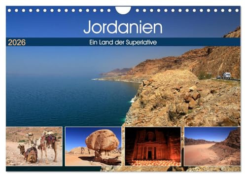 Jordanien - Ein Land der Superlative (Wandkalender 2026 DIN A4 quer), CALVENDO Monatskalender: Einzigartiger Mix aus Natur und Kultur (CALVENDO Natur)