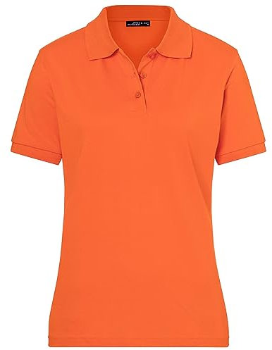 James & Nicholson Damenpolo Classic - Piqué-Poloshirt mit gestrickten Bündchen | Farbe: Dark-orange | Grösse: M