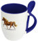 digital print Pferdetasse Isländer - Löffel-Tasse mit Pferdebild Isländer - Becher, Kaffeetasse, Kaffeebecher, Mug - Blau