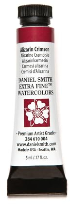 Daniel Smith Extra Fine Watercolor Paint, 5ml Tube, Alizarin Crimson, 284610004