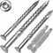 Terrassenschrauben 5 x 60 T-INOX 1000 Stück Edelstahl gehärtet C1, Torx 25, inkl. 2x Edelstahl Bit