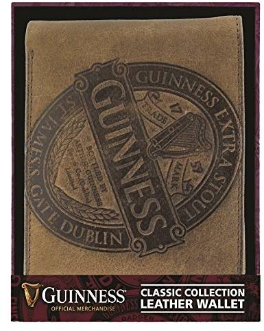 Guinness Brown Leather Wallet with Classic Collection Label Design