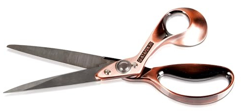RHS-25 Profischere für Rechtshänder – massive Metallschere 25 cm, robuste Rechtshänderschere mit verstellbarem Klingendruck, für Textilien, Leder, Schaumstoffe, Klebebänder & Folien