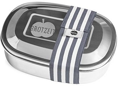 Brotzeit Lunchboxen duo Brotdose Jausenbox mit Unterteilung aus Edelstahl 100% BPA frei
