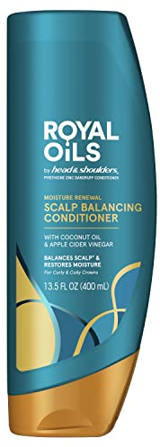 Head & Shoulders Head and Shoulders Conditioner, Feuchtigkeitserneuerung, Antischuppenbehandlung und Kopfhautpflege, Royal Oils Collection mit Kokosnussöl, für natürliches und lockiges Haar, 13,5 fl