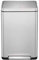 EKO X Cube Kitchen Bin 45L - Fingerprint-resistant Pedal Bin, Soft Close Waste Disposal Dustbin with Removable Inner Bucket, Deodoriser & Silicone Seal - Brushed Stainless Steel