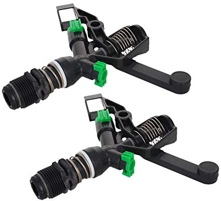 MroMax 1 arrosoir pour gazon, 108 x 101 mm, tête rotative à 360 degrés pour terrasse, jardin, arroseur de refroidissement, système d’irrigation jusqu’à 8 à 15 mètres de couverture, raccordement