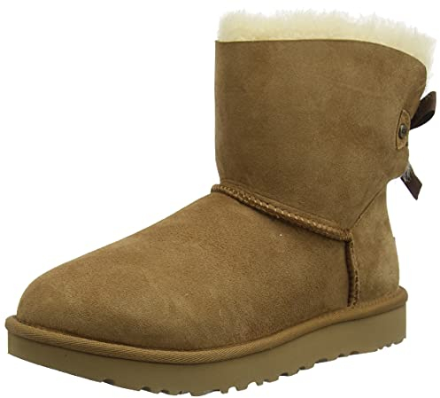 UGG Mini Bailey Bow II Ribbon, Stivali di moda Donna, Marrone (Chestnut), 37 EU