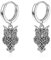 Eulen Ohrringe für Damen Herren Sterling Silber Keltische Creolen Ohrringe Hängend Eule Geschenke Schmuck für FrauenTeenager-Mädchen