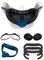 VR Cover Fitness Facial Interface Bracket, Foam Comfort Replacement, XL Glasses Spacer, and Lens Protector Cover for Oculus/Meta Quest 2 (Dark Blue & Black + XL Spacer + Comfort Foam)
