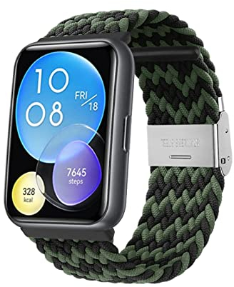 Nylon Armband Kompatibel mit Huawei Watch Fit 2 Armband Für Herren Damen Sport Stoff Ersatzband mit Uhrenarmband Für Huawei Watch Fit 2 (21)