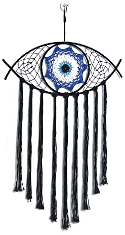 Dreamcatcher Blau Auge Handgefertigt Traumfänger Feder Traumfänger Klein Dream Catchers für Wandbehang Wohnkultur Ornamente Handwerk Dekoration (MS9148D)