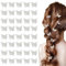 AOT Lot de 40 mini pinces à cheveux en forme de papillon antidérapantes pour filles et femmes - Blanc transparent - Jolis épingles à cheveux pour cheveux épais et moyens
