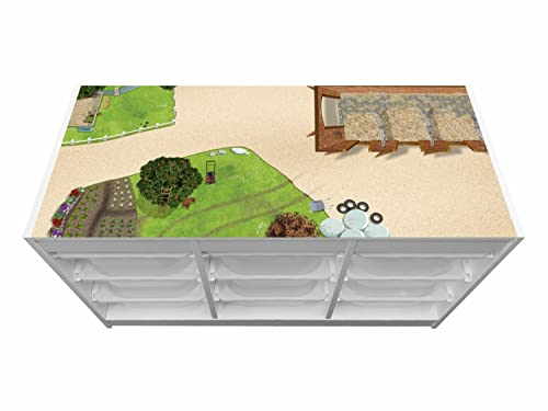 STIKKIPIX Trofast Regal Aufkleber passend für das Regal TROFAST von IKEA (Regal Nicht inklusive) (1, Bauernhof)