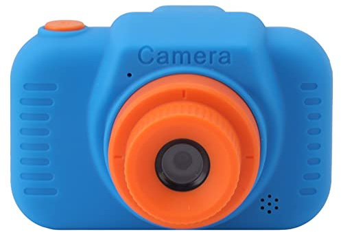 Spielzeug-Camcorder, 8-Fach-Zoom, Tragbare High-Definition-Digitalkamera für, Objektiv Vorne und Hinten, mit 32G-Karte für Reisen (Blau)